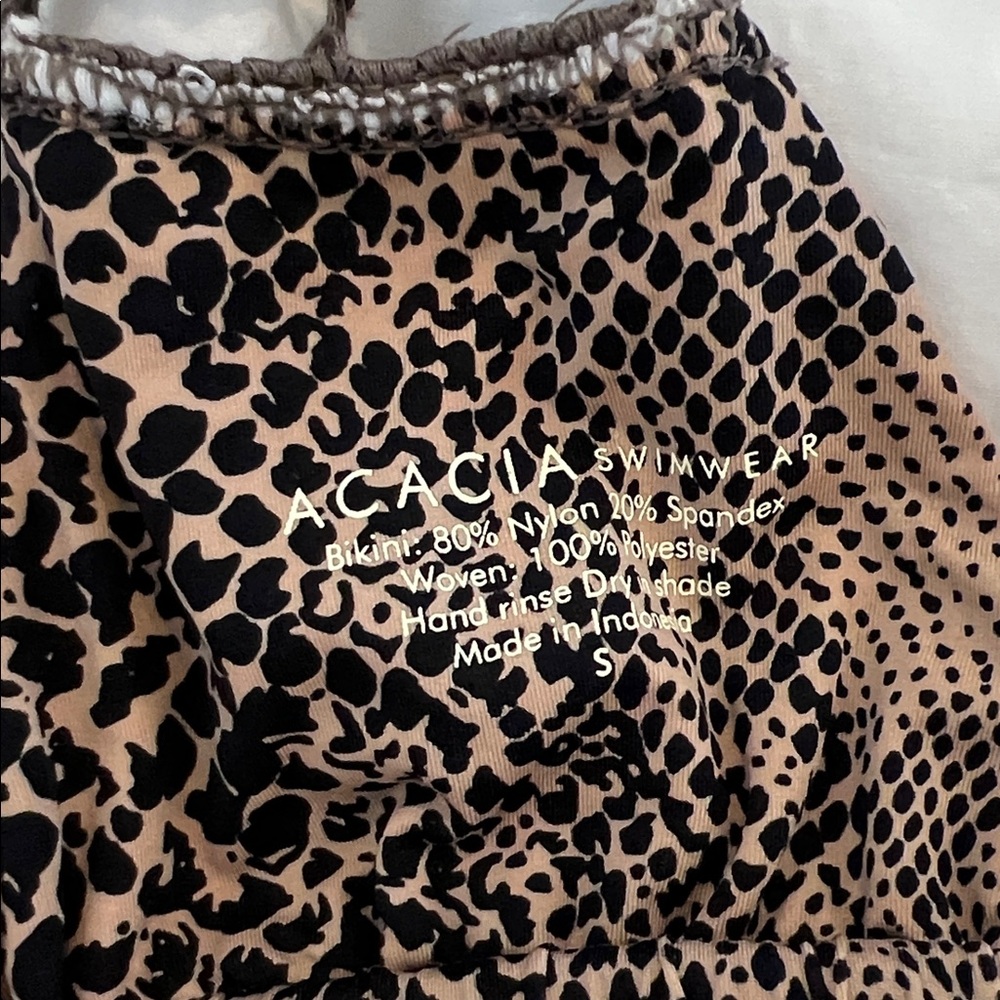 acacia swimwear Brown and White Striped Triangle Bikini - Picture 5 of 8